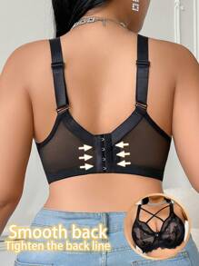 Ropa interior con estampado cómoda y sin cables para mujer de talla grande