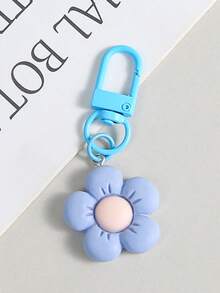 彩色花卉钥匙扣，手工花卉吊坠，时尚包袋配饰，女士装饰品，送给她的理想礼物。卡通植物主题带夹钥匙扣，装饰性花卉钥匙扣吊坠，适合挂钥匙和包包，是理想的生日礼物 - 彩色 - 查看 7