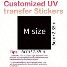 Bao bì 20/50/100, Nhãn dán chuyển UV 3D tùy chỉnh, Ảnh và văn bản cá nhân hóa, Nhãn dán PVC tự dính, Xử lý mờ, Thích hợp cho thủy tinh, Chai nước, Cốc cà phê, Chủ đề tình yêu, Họa tiết đồ họa, Dùng một lần, Hoạt động nghệ thuật cho trẻ em - Nhiều màu - Xem 8