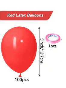 15/50/100pcs 5/10/12inch Red Latex Balloons For Wedding Valentine's Day Christmas Birthday Party