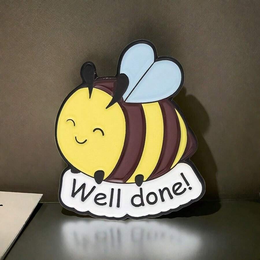 Cute Bee Accessory Series Metal Brooch, Animal Insect Badge, Pin, Jewelry, Delicate Gifts, Insect Medal - Multicolor - View 1