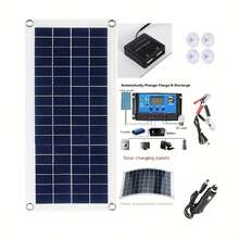 DAINUO 1 set Panel solar de 50W con controlador para acampar al aire libre, senderismo, pesca, ciclismo
