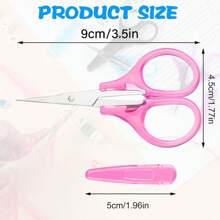 1pc Small Multi-Purpose Scissors, Stainless Steel Sharp Mini Detail Craft Scissors With Protective Cover,3.5 Inches (About 8.9 Cm) Small For Embroidery, Paper Cutting, Sewing, Knitting, And Handicrafts
