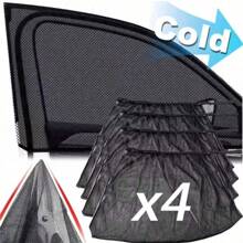 Car Window Shades, 2 Packs Breathable Mesh Side Car Window Sun Shades, Stretch Car Window Screens For Baby/Camping Heat Block UV Protection, Back Window Covers For Car, Truck, SUV, Van