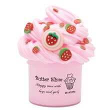 70ml Scented Butter Slime With Strawberry And Ice Cream Charms - Fluffy Slime In Blue And Pink For Kids, Ideal Party Favor With Fun Slime Accessories For Boys Girls,Slime,Slime Kit,Clay,Slime,Slime Kit,Butter Slime,Slime,Slime Kit,Clay