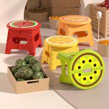 2025 Best-Selling New Thick Plastic Foldable Stool; Cartoon Creative Portable Miniature Bench; Outdoor & Home Small Seat Stool