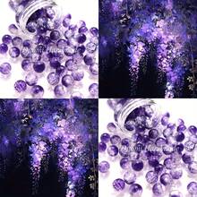 50颗浪漫紫色爆裂雪花珠 8毫米直孔珠 - 闪亮吊坠、手链、项链、耳环 DIY饰品制作 - 小型企业工艺品材料 - 紫色爆炸雪花珠 - 查看 3
