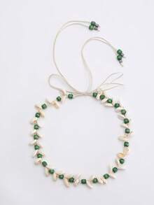 1 Pc Women's Bohemian Wax Rope Hollow Out Handmade Woven Dress Decoration Belt Fall, Autumn, Halloween - A - View 6