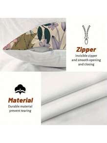 The Latest Best-Selling Spring Flower Series Pillowcase 4-Piece Set, Polyester Short Plush Sofa Cover (Without Pillow Core)