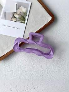 1pc/6pcs Colorful Wave Line Square Hair Clips, Suitable For Women's Daily Life, Casual, Party, Commute, And Vacation - Hair Accessories, Best Choice As Gift For Girlfriend, Mom For Celebrations, Birthdays, Graduations