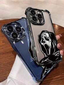 1 Pc Metallic Devil/Skull Shockproof TPU Protective Phone Case Compatible With Iphone 16, 11, 15 Pro Max, 14 Pro Max, Galaxy S25 Ultra, S24, A15, A55, A36, POCO X5, 13C, Hot30i