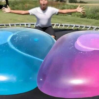 1/3 件（S+M+L）超大充气气球，可充气或充水，透明弹跳泡泡球，巨型水弹，带泵的巨型充气气球