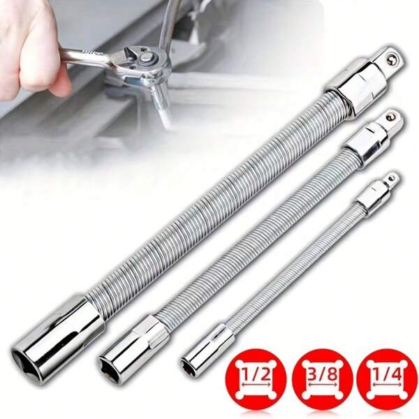 1pc Wrench Socket Set: Flexible Shaft, Extended Bar And Force-Connecting Rod, Suitable For Home, Auto And Company Maintenance Socket Wrench Tools