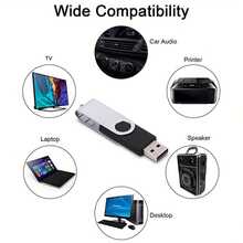2TB USB Flash Drives Portable External USB Thumb Hard Drive Mobile Storage 2TB For PC, , Desktop, Laptop, - 黑色 - 查看 3