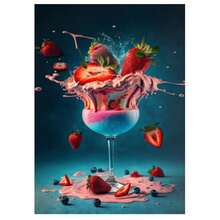 1 Pc Optional Frame Posters Wall Arts Wall Art Modern Retro Dining Bar Coffee Shop Decor Painting Cocktail Explosion Pictures Fruit Pizza Coffee Splash Canvas Posters