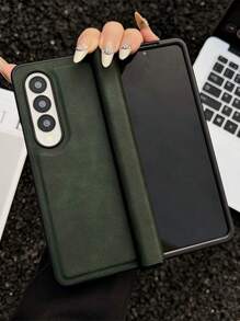 1 Stück Notizbuch im Businessstil aus Leder, kompatibel mit Samsung Galaxy Z Fold 4/5/6 & Galaxy Z Flip 4/5/6 Handyhülle