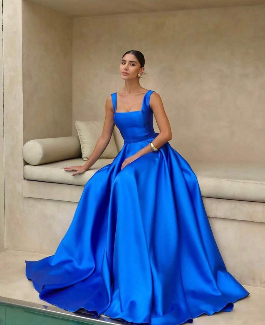 Vintage Conservative/Modest Elegant Romantic Shiny Knot Zipper Wedding Party Graduation - Xanh đậm - Xem 1