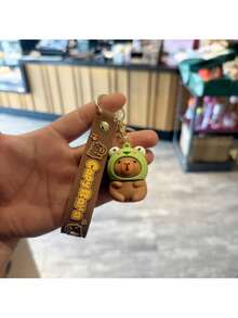 Cartoon New Capybara Series Key Chain Pendant, Children's, Bag Charm, Small Promotional School Car Accessories Cute Goth Y2k Christmas Gift Ideas Bag Lanyards With Id Holder Car Accessories Bag Charms Car Accessories Teacher Friend Sister - Multicolor - View 20