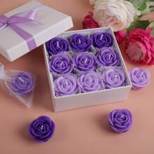 4pcs/9pcs Creative Rose Aromatherapy Candle Set Gift Box, Suitable For Wedding Venues, Restaurants, Living Rooms, Yoga Studios, Meditation, Birthday Candles, Mother's Day Gifts, Valentine's Day Gifts, Birthday Gifts, Adult Gifts, Easter, Home Decoration, Room Decoration, Fragrance Enhancement And Odor Removal.