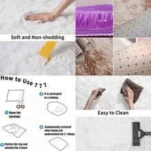 1pc, Soft Area Rugs For Bedroom Fluffy, Non-Slip Fuzzy Shag Plush Soft Shaggy Bedside Rug, Tie-Dyed Living Room Carpet For Girls Kids Baby Teen Dorm Home Decor, Bedroom Living Room Nursery Room Rug , Easy-Care Home Accent