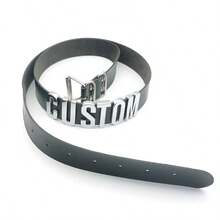 1pc Punk Leather Customized Letters Belt Belly Chains Personalized Name Buckle Waistband Body Jewelry Cosplay Party Gift - Multicolor - View 6