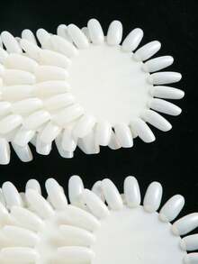 20/10/5/3pcs,Flat False Nail Tips, Acrylic Nail Tips, False Fake Nail Tips Display Chart ,Nail Supplies,Clear Round Nail Art Practice Wheel Polish, For DIY Manicure Nail Salon (Beige,Transparent) - Multicolor - View 10