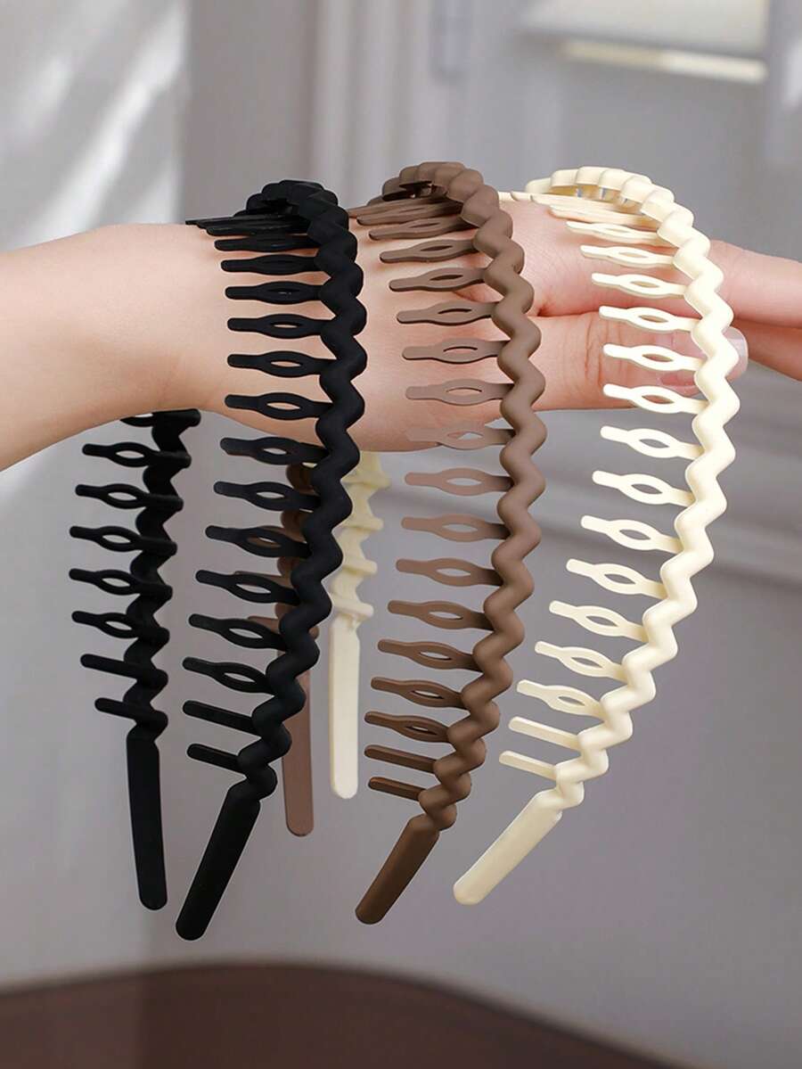 Bộ 3/1 chiếc Băng đô nhựa mỏng nhẹ 14,96 inch dành cho nữ, màu đen/be/nâu trơn, chống trượt, phụ kiện tóc thời trang đa năng cao cấp, thanh lịch tối giản, phù hợp cho đi chơi hàng ngày, thường ngày, dự tiệc, đi làm, du lịch, buộc tóc đuôi ngựa, búi tóc, rửa mặt, trang điểm, phối hợp với trang phục, phụ kiện đội đầu. - Nhiều màu - Xem 1