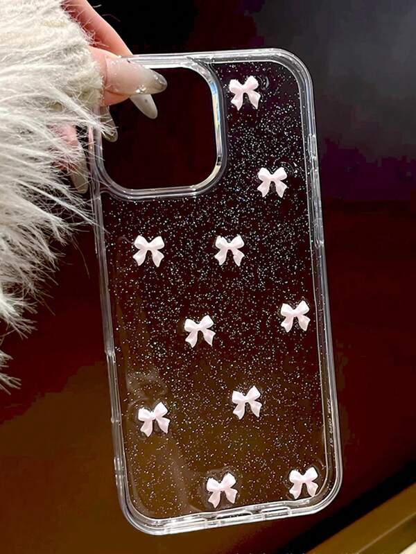 حافظة هاتف واقية بشكل عقدة الفراشة لامع بتصميم بسيط مناسبة لهواتف آيفون 17/17 برو/17 برو ماكس/إير/16/16 برو/16 بلس/16 برو ماكس/15/15 برو/15 بلس/15 برو ماكس/14/14 برو/14 بلس/14 برو ماكس/13/13 برو/13 برو ماكس/13 ميني/12/12 برو/12 برو ماكس/12 ميني/11/11 برو/11 برو ماكس/X/XS/XR/XS ماكس/7/8/7 بلس/8 بلس، حافظة هاتف واقية بشكل عقدة الفراشة بتصميم بسيط للاستخدام الشخصي