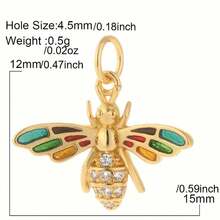 1pc Copper Micro-Inlaid Zirconia Devil Eye Dog Sun Shaped Pendant, DIY Bracelet Necklace Earrings Keychain Versatile Accessory - Multicolor - View 6
