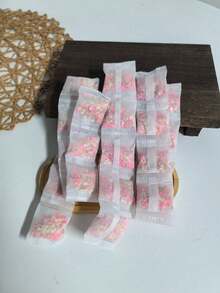 24个装玫瑰香型塑料香囊 - 防潮、防霉、室内香氛袋，适用于衣柜和家居 - 红色