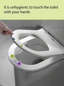 2 pezzi Manico per sollevare il coperchio del water a forma di fungo, sollevatore igienico per coperchio del bagno, strumento pratico per il water (adatto per tutti i water), senza batteria