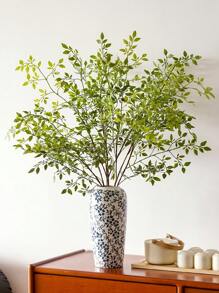 1PC 42.51Inch Artificial Nandina Domestica, Nandina Faux Branches For Vase, Artificial Plants For Shop Garden Office Home Decor, Artificial Plant Ficus Branch Fall Decor