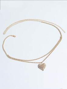 Crystal Heart Shaped Waist Chain, Suitable For Everyday Wear - Heart-shaped Waist Chain - View 6