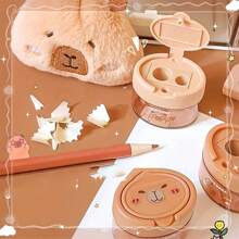 1 pièce Convertisseur de taille-crayon Kabala, fournitures d'apprentissage, fournitures de bureau, cadeaux, taille-crayon à double trou avec couvercle rabattable amusant, taille-crayon mini créatif de dessin animé pour élève du primaire, taille-crayon à double trou, taille-crayon créatif mignon avec couvercle rabattable, taille-crayon Kabala portable (style/couleur aléatoire), fournitures scolaires, essentiels scolaires, rentrée scolaire, école, fournitures de rentrée scolaire