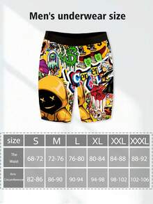 DOKER 3 pièces de boxers allongés novateurs pour hommes avec motifs imprimés personnalisés, doux et agréables à la peau, séchage rapide et respirants, tissu élastique, impression numérique positionnée. Shorts de boxe mode et décontractés, conviennent aux sports, au cyclisme à la maison, etc. - Multicolore - Voir 9