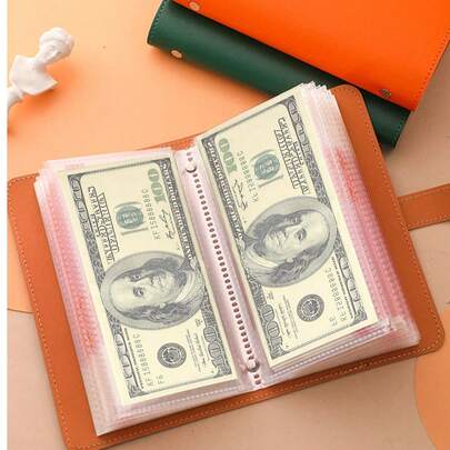 100 个信封挑战活页夹、带信封的储蓄挑战书、信封省钱挑战活页夹，成功实现您的储蓄目标，多功能便携式活页收纳整理器，学校用品，返校