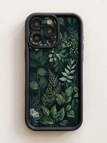 Black Botanical Fashion 1pc Leaf Pattern Design Phone Case With Camera Protective Hole, Thick & Anti-Fall Black Cover Compatible With IPhone 11 Pro Max/12 Pro Max/13 Pro Max/14 Pro Max/15 Pro Max/16 Plus/16 Pro Max, 16E, Galaxy A55/A15/S24 Ultra/S25 Ultra, Compatible With, Compatible With /Compatible With, Compatible With, Honor, MOTO, Compatible With One Plus Waterproof Shockproof Scratch Resistant,International Version, Not The Domestic Version Spring Gift - Black - View 7