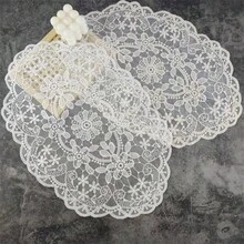1 件/2 件北欧风格镂空蕾丝杯垫、床头柜垫、椭圆形小餐垫 - 彩色 - 查看 5