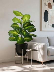 12 & 18 Leaves Artificial Pothos Plant, Large Floor Greenery For Living Room, Wedding Decoration, Home & Commercial Greening (Excluding Pot)