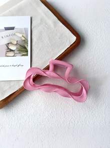 1pc/6pcs Colorful Wave Line Square Hair Clips, Suitable For Women's Daily Life, Casual, Party, Commute, And Vacation - Hair Accessories, Best Choice As Gift For Girlfriend, Mom For Celebrations, Birthdays, Graduations