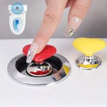Toilet Flush Button Multifunctional Pull Button For Cabinets And Bathrooms Ideal For Women Anti Nail Breakage - 紅色 - 查看 4
