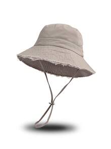 1pc Women's Denim Distressed Frayed Brim Hat, Sun Protection Outdoor Hiking Cap, Adjustable, Fashionable Daily Travel Headwear,Summer,Beach - Multicolor - View 17