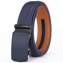 High Quality Men's Genuine Leather Belt Alloy Automatic Buckle Male Belts Man Cowskin Fashion Business Luxury Designer Belts For Men Blue Brown Black 3.5cm Summer, School Casual, Business, Boyfriend Husband Father Dad Men Gift, Daily Wear, Fashion, Teen, Outdoor, Vacation, Athletic, Travel, Street, Boho, Vintage Fall, Autumn, Halloween Autumn-Winter Accessories, Suitable For Teens, Youth, Men, Casual, Outdoor, Athletic, Vacation, Graduation Gifts, Birthday, Daily Wear - 162 - View 15