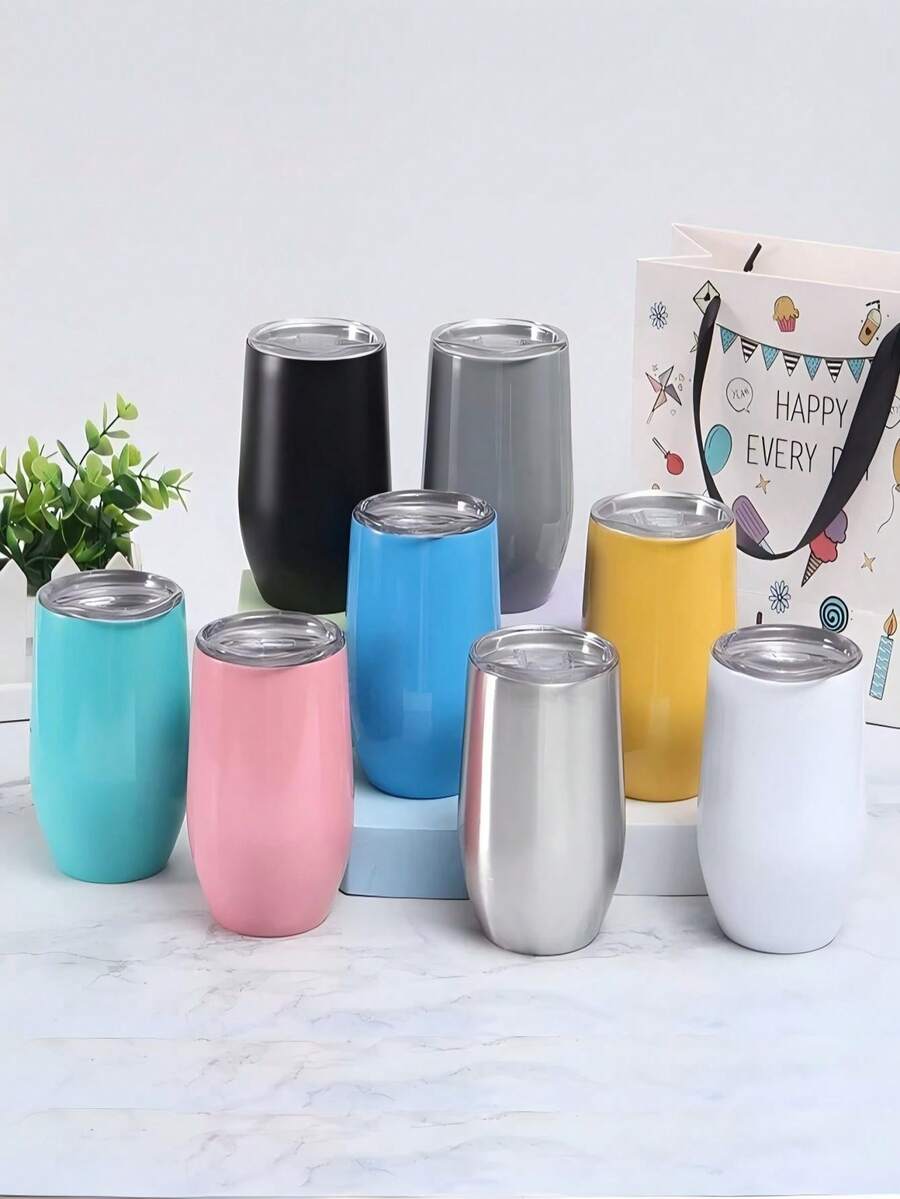 Meiling 360ml Stainless Steel Thermal Cup With Anti-Drip Lid - Pink - View 1