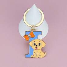 1 件 A-Z 创意动物字母钥匙扣，送给朋友的礼物，背包装饰，可爱的锌合金吊坠，四季汽车配件包饰学校卡通动物哥特 Y2k 包饰挂绳带身份证夹汽车配件包饰