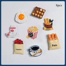 1pc/4pcs/5pcs/5pcs-Style 1/6pcs/7pcs/7pcs-Style 1/8pcs/8pcs-Style 1/9pcs/9pcs-Style 1/10pcs/10pcs-1/11pcs/12pcs/13pcs 3D Realistic Food Magnetic Stickers, Delicious Food Themed Stickers, Creative Fridge Magnets, Decorative Accents For Office, Kitchen, Whiteboard, Storage Cabinet, Dishwasher, Home Decor, Gifts For Friends And Family, Valentine's Day - 彩色 - 查看 25