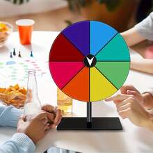 1 Set Acrylic Rainbow-Color Rotating Game, Offers Commercialized Dry Erase Spin Wheel Game For Clients, Spin To Win Rewards, Engagement & Wedding Guest Entertainment, Can Set Up Tasks Or Questions, Customizable For Fun Family & Kids Activities Spin Game Board - Multicolor - View 6