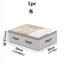 1pc/2pcs/3pcs Foldable Under Bed Storage Bags, Large Capacity Storage Containers With Transparent Window And Reinforced Handle, Non-Woven Fabric Zipper Organizer Bags For Clothes, Blankets, Quilts