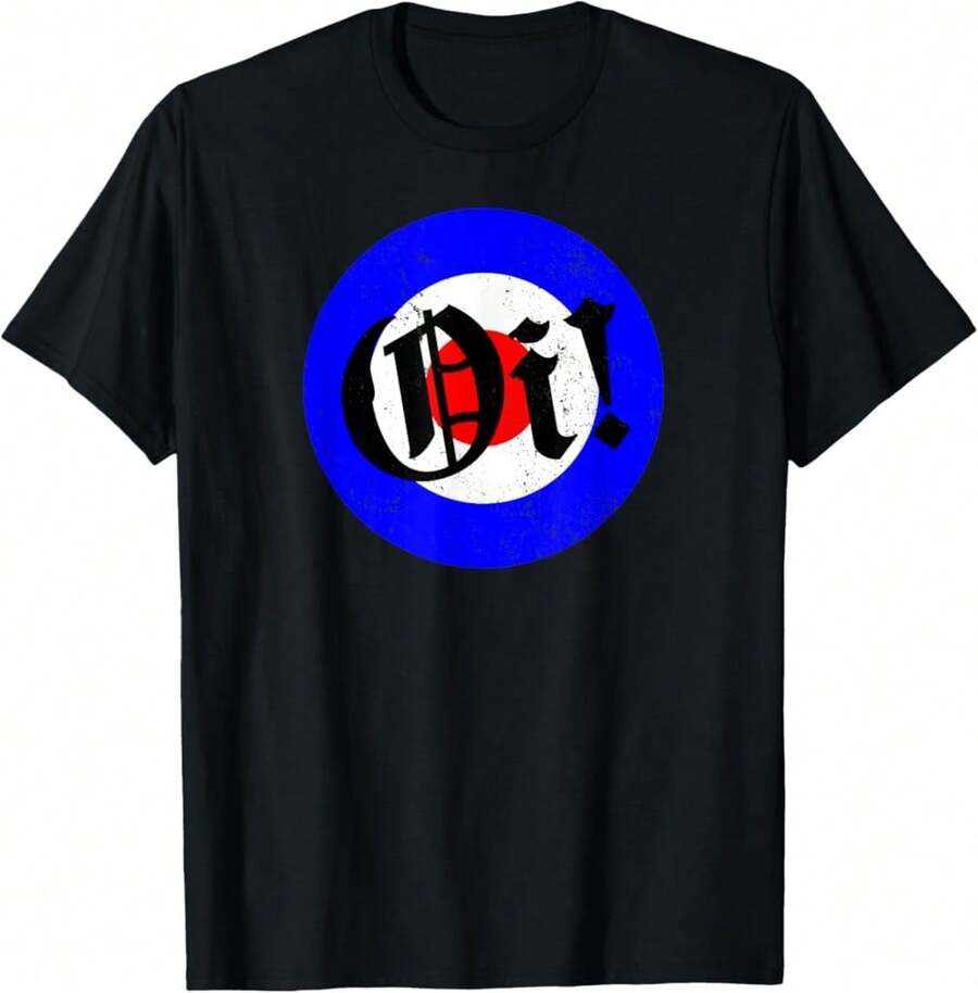 Camiseta retro para hombres y mujeres de ropa de skinhead, mod, punk, ska - Negro - Ver 1