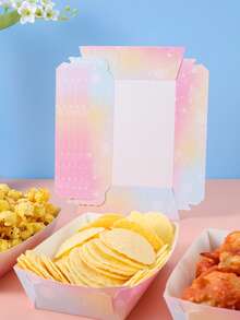 10/24个彩色云朵形零食盒，适用于薯条、爆米花、生日派对装饰、家庭电影之夜、午餐盒、面包店、汉堡餐厅